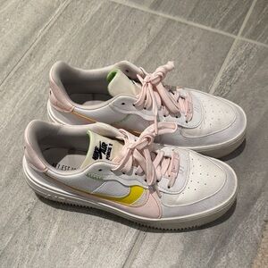 Nike Air Force 1 - White, Pink, Yellow